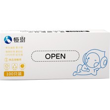 Zhuxi Shop B 100PC Versiyon B Stili Tek Kullanımlık Cpe Eldiven Çıkartma Kutusu Kalınlaştırılmış Çok Fonksiyonlu Gıda Güvenli Eldiven Mutfak Otel Ev Temizliği (Yurt Dışından)