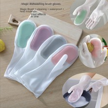 Zhuxi Shop B Yeşil Stil Ortalama Kod Ev Kullanımı Için Su Geçirmez Mutfak Temizlik Bulaşık Eldiveni (Yurt Dışından)
