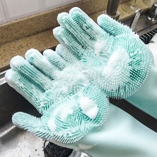 Zhuxi Shop B Pembe Tarzı 1 Çift Bulaşık Yıkama Temizlik Eldiveni Silikon Kauçuk Bulaşık Yıkama Eldiveni Ev Temizleyici Mutfak Temiz Aracı Sünger (Yurt Dışından)
