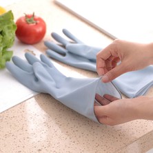 Zhuxi Shop B Mavi 3 Çift Tarzı M Boyutu Ev Yıkama Eldiveni Erkek ve Kadın Su Geçirmez Ekstra Kalın Dayanıklı Mevsimler Mutfak Çamaşır Lastik Ince Süt Temizliği (Yurt Dışından)