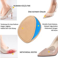 Foottab Ayakkabı Küçültme Pedi, Naturel Deri, Yüksek Topuklu Stiletto Ayakkabı Kaydırmaz Tabanlığı, 1 Çift