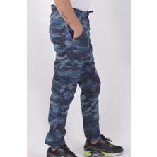 Black Steel Slim Fit,bel ve Paça Lastikli,kargo Cepli Kamuflaj Desen PANTOLON-91000