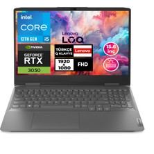 Lenovo Loq 15IRH8 I5-12450H 32GB 512GB SSD 6 GB RTX3050 15.6" Fhd Freedos Laptop 82XV00WYTX 002