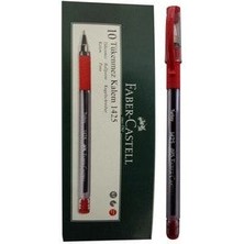 Faber-Castell 1425 Iğne Uçlu Tükenmez Kalem 10'lu Kırmızı