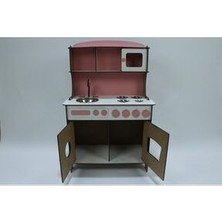 Pembe Ahşap Oyuncak Mutfak