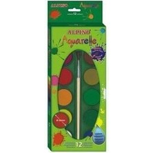 Alpino 12 Renk Fırçalı Suluboya AQ-01