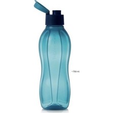 Tupperware Eko Şişe 750 ml Koyu Mavi Pratik Kapak Matara Suluk Esc
