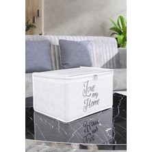 Mini Boy Gri Çizgili Baskı Detaylı Hurç
