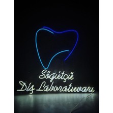 Çizgi Neon Cizgineon Diş Kişiye Özel Işıklı Neon LED Duvar Dekarasyon