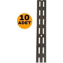 Raf Mağaza Konik Dikme Tahtasız Siyah (200CM) 10'lu Paket