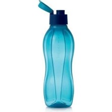 Tupperware Eko Şişe Suluk 750 ml Pratik Kapak Deniz Mavi Matara
