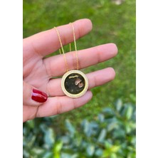 Defne Silver Bebek Ayakizi Madalyon Kolye