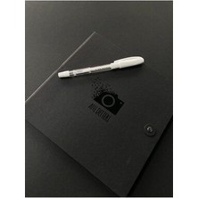 Siyah Yapraklı Kendin Yap Albüm Anı Defteri Beyaz Kalemli (Fotoğrafsız)