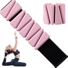 Gymo Pro Series Ayarlanabilir Silikon Bilek Ağırlığı 2X500GR Üçgen Pembe