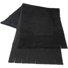 Unisex Siyah Polar Kumaş Atkı