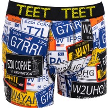 Teet Juan Raul Erkek Boxer Pamuklu Desenli 4'lü Premium Set