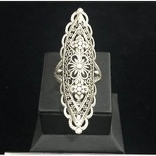 Zamak Gümüş Kaplama Paslanmaz Yüzük