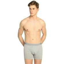 Erkek Gri Likralı Elastan Boxer Renk 4 Lü Paket