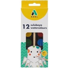 Adel 12 Renk Suluboya Küçük Boy 24 mm
