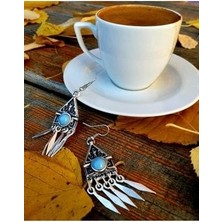 Gümürengi Mavi Taşlı Küpe