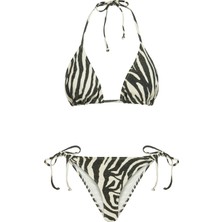 Aquella Simli Zebra Üçgen Bikini Takım