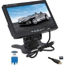 7 Inç VGA Hdmı Monitör - Araç Içi Kullanım Için (Geri Vites Tetikli)