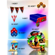 VibeHome 32 Kişilik Brawlstars Temalı Lüx  Set - Doğum Günü Parti ve Eğlenceli Etkinlikler