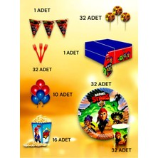 VibeHome 32 Kişilik Brawlstars Temalı Lüx  Set - Doğum Günü Parti ve Eğlenceli Etkinlikler