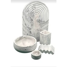 Marble Serisi Havluluk ve Diş Fırçalık Banyo Seti