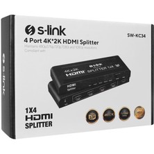 S-Link SW-KC34 4 Port 4k*2k HDMI Splitter, 4port HDMI Splitter