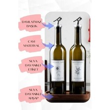 Amber 2'li 750 ml Zeytinyağı Sıvıyağ Şişesi Yağdanlık 750 Bb Za