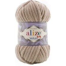 Alize Subebek Velluto Kadife El Örgü İpliği Bej Renk 100-149m Polyester İçerik Özellikleri