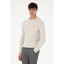 U.S. Polo Assn. Erkek Slim Fit Bisiklet Yaka Taş Kazak 50297050-VR049