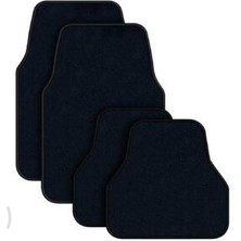 Siyah Oto Araba Paspası Halı Seti Siyah Kenarlı Universal Uyumlu Her Araca Uygun