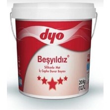 Beşyıldız Silikonlu Mat Iç Cephe Duvar Boyası Renk; Beyaz 20KG/10KG/3,5KG