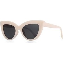 Cat Eye Krem Rengi Kadın Güneş Gözlüğü 1011