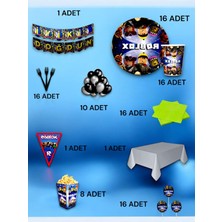 VibeHome 16 Kişilik Roblox  Temalı Ultra Lü x  Set - Doğum Günü Parti ve Eğlenceli Etkinlikler