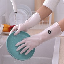 No.6 Stili S Beden Kadınlar Için Suya Dayanıklı Plastik Kauçuk Eldivenler Temizlik Mutfak Bulaşık Çamaşır Yıkama Ev Eldivenleri (Yurt Dışından)