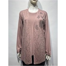 Içi Kısa Kol Bluzlu Ceketli Ince Takım