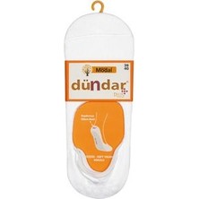 Unisex Beyaz 6'lı Modal Silikonlu Babet Çorap