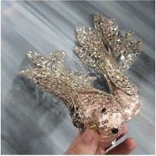 Yılbaşı Süsü Rose Kuş 2 Adet, Yapay Kuş, Noel, Yılbaşı, Ağaç Süsü, Dekor