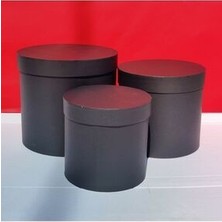 Set Siyah Silindir Kutu