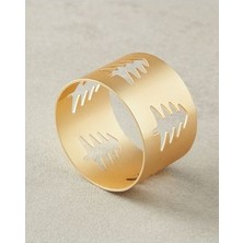Casamere Metal 4'lü Peçete Halkası Gold