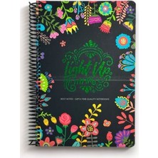 Gıpta Best Notes Sert Kapak Spiralli 17 * 24 cm 70 gr Kağıt 120 Yp. Kareli – Desen2