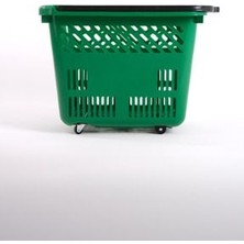 Tekerlekli Market Sepeti (Tekerlekli Alışveriş Sepeti) 54 L Yeşil