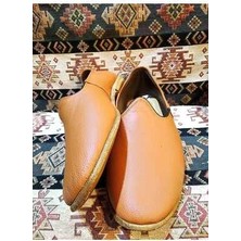 Yemeni Çarık Osmanlı Yemeni Dünyası  Düz Model Deri Yemeni