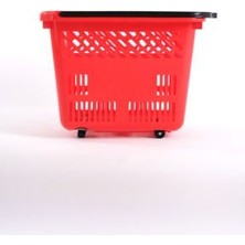 Tekerlekli Market Sepeti (Tekerlekli Alışveriş Sepeti) 54 L Kırmızı