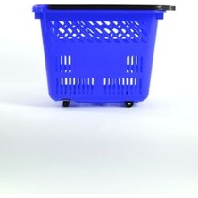 Tekerlekli Market Sepeti (Tekerlekli Alışveriş Sepeti) 54 L Mavi