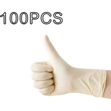 150G Eldiven Tarzı L Boyutu 100 Paket Bej Endüstriyel Lateks Tek Kullanımlık Eldiven Ev Yıkama Bulaşık Antistatik Kauçuk Bahçe Iş Eldivenleri Mutfak Kullanımı Için (Yurt Dışından)