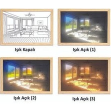 Ev Dekor Ahşap Ledli Tablo, Tasarım Lamba